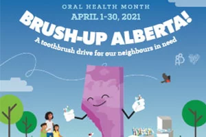 Kids with brush illustration | Dentist Downtown Calgary | Eau Claire Park Dental